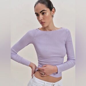 NWOT Reformation Wiley Knit Top in Lavender / Purple. Brand new and never worn!